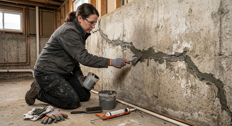 Cracked Basement Floor Repair in Leland, NC