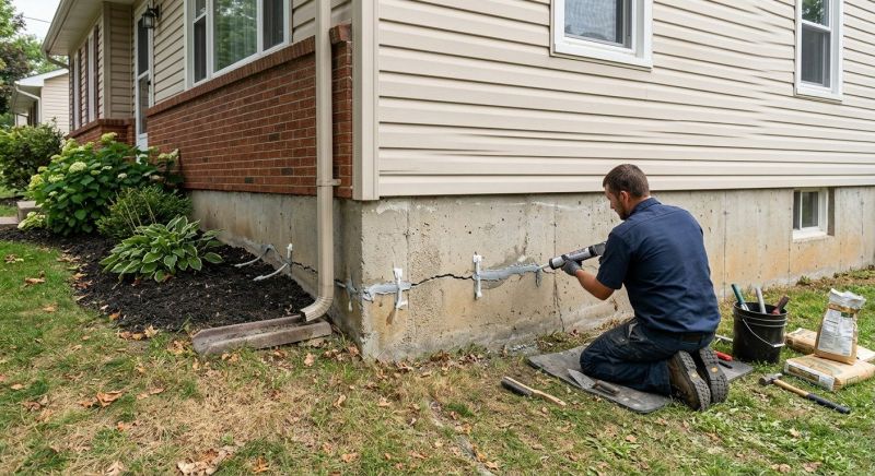 Cracked Foundation Repair in Bolivia, NC
