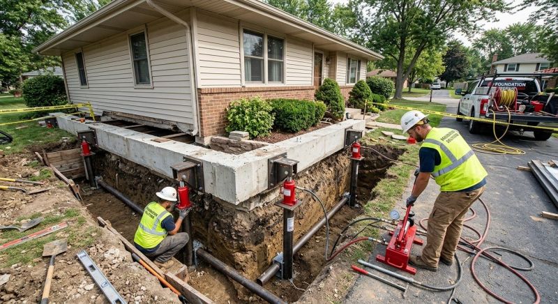 Foundation Jacking in Bolivia, NC