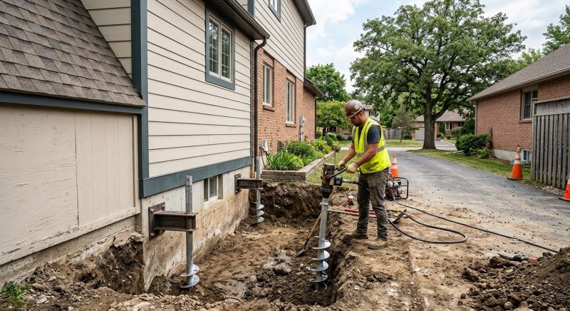 Helical Piers Installation in Leland, NC