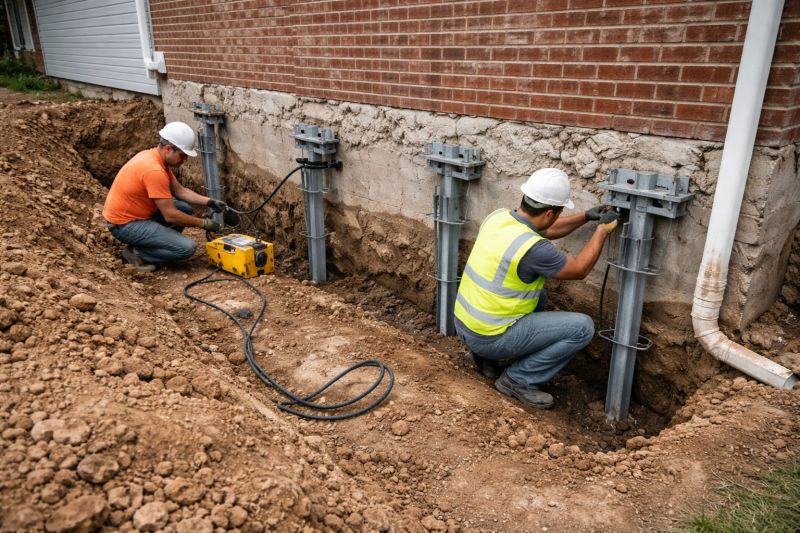 Helical Piers Installation in Leland, NC