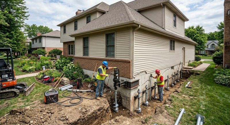 Helical Piers Installation in Leland, NC