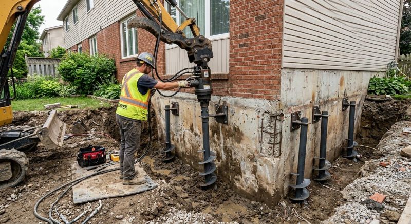 Helical Pile Installation in Leland, NC