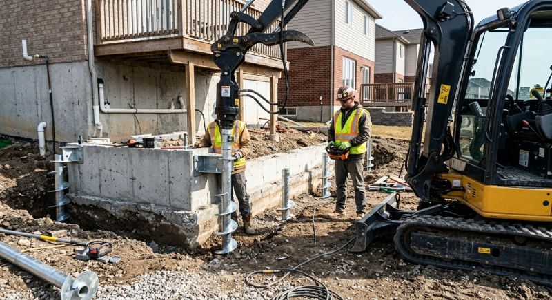 Helical Pile Installation in Leland, NC