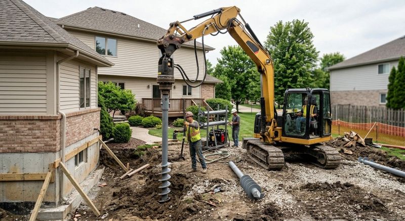 Helical Pile Installation in Leland, NC