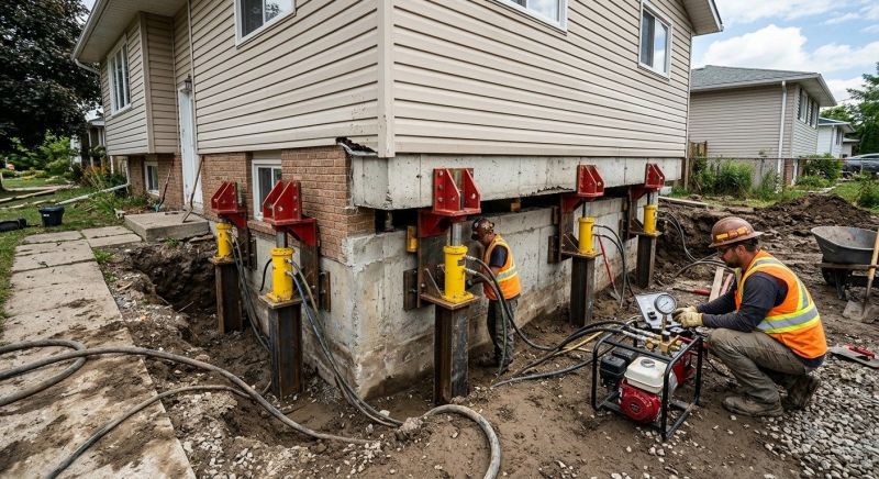Sinking Foundation Lifting in Leland, NC