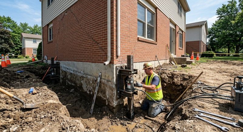 Sinking Foundation Repair in Leland, NC