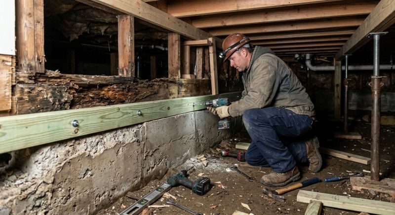 Sinking Foundation Repair in New Hanover County, NC