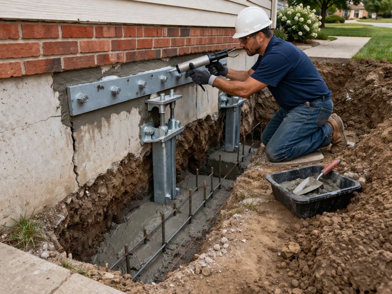 Sinking Foundation Repair in Southport, NC