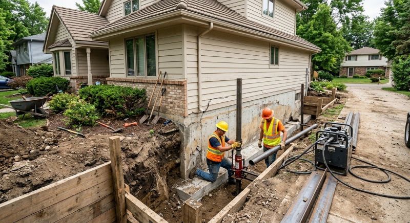 Slab Foundation Repair in Leland, NC